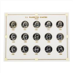 1950-1964 Washington Quarters Proof Set Coins