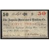 Image 1 : 1863 The Augusta Insurance & Banking Co. Fifty Cents Bank Note