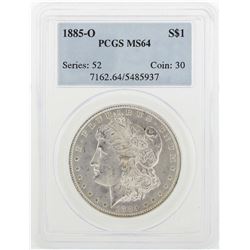 1885-O $1 Morgan Silver Dollar Coin PCGS MS64