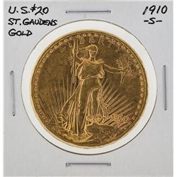 1910-S $20 St. Gaudens Double Eagle Gold Coin