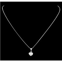14 and 18KT White Gold 0.25ctw Diamond Pendant with Chain