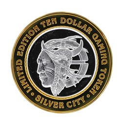 .999 Silver Silver City Las Vegas, Nevada $10 Gaming Token Limited Edition