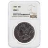 Image 1 : 1886 $1 Morgan Silver Dollar Coin w/ Nice Toning NGC MS63