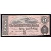 Image 1 : 1864 $5 The Confederate States of America Note