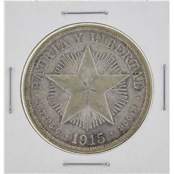1915 Cuba Silver Peso Coin