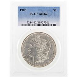 1903 $1 Morgan Silver Dollar Coin PCGS MS62