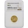 Image 1 : 2008 W Bald Eagle $5 Gold Coin NGC MS70