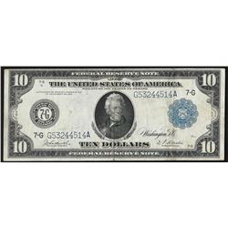 1914 $10 Large Size Federal Reserve Note
