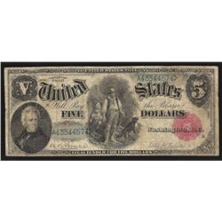 1880 $5 Legal Tender Woodchopper Note