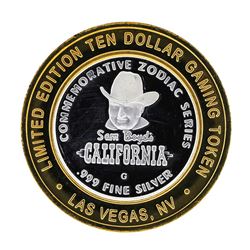.999 Fine Silver Sam Boyd's California $10 Casino Limted Edition Gaming Token