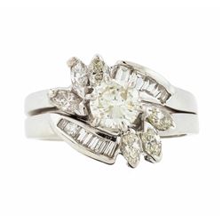 14KT White Gold 1.20ctw Diamond Ring