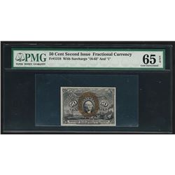 1863 Fifty Cents Second Issue Fractional Currency Note PMG 65EPQ