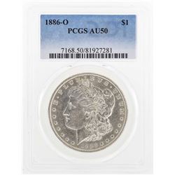 1886-O $1 Morgan Silver Dollar Coin PCGS AU50