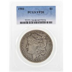1901 $1 Morgan Silver Dollar Coin PCGS VF20