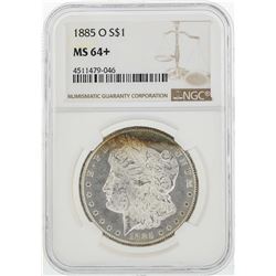 1885-O $1 Morgan Silver Dollar Coin NGC MS64+