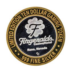 .999 Silver Fitzgeralds Casino & Hotel Reno, Nevada $10 Limted Edition Gaming To