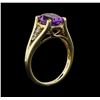 Image 4 : 10KT Yellow Gold 2.00ct Amethyst and Diamond Ring