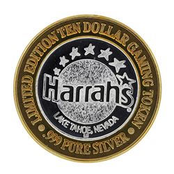 .999 Fine Silver Harrah's Lake Tahoe, Nevada $10 Casino Limted Edition Gaming To