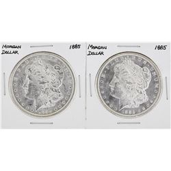 Set of (2) 1885 Morgan Silver Dollar Coins