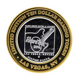 .999 Silver Hard Rock Hotel Las Vegas, Nevada $10 Casino Limted Edition Gaming T