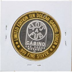 .999 Silver Slots A Fun Casino $10 Casino Gaming Token Limited Edition