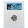 Image 1 : 1783MO 1/2 Real El Cazador Treasure Prime Select Coin