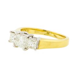 18KT Two Tone Gold 1.36ctw Diamond Ring
