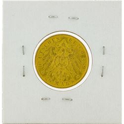 1895 J German State Hamburg 20 Mark Gold Coin