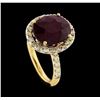Image 4 : 14KT Yellow Gold 8.53ct Ruby and Diamond Ring