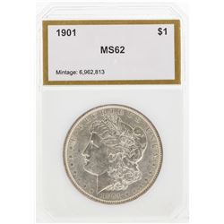 1901 $1 Morgan Silver Dollar Coin PCI MS62