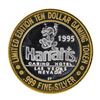 Image 1 : .999 Fine Silver Harrah's Las Vegas $10 Casino Limted Edition Gaming Token