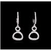 Image 1 : 14KT White Gold 0.36ctw Diamond Earrings