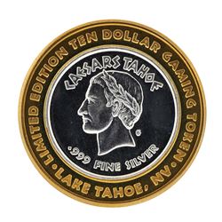.999 Silver Caesars Palace Lake Tahoe, Nevada $10 Casino Limted Edition Gaming T