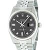 Image 1 : Rolex Mens Stainless Steel and Diamond Datejust Wristwatch