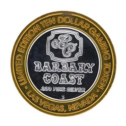 .999 Silver Barbary Coast Las Vegas, Nevada $10 Casino Limted Edition Gaming Tok