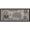 Image 1 : 1902 $5 Plain Back Crocker First National Bank of San Francisco Currency Note