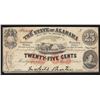 Image 1 : 1863 Twenty-Five Cents The State of Alabama Obsolete Note