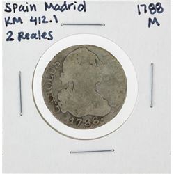 1788M Spain Madrid 2 Reales KM 412.1 Silver Coin