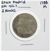 Image 1 : 1788M Spain Madrid 2 Reales KM 412.1 Silver Coin