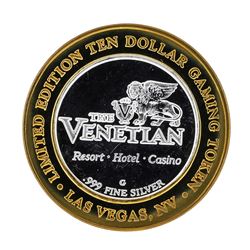 .999 Silver The Venetian Las Vegas, NV $10 Casino Limited Edition Gaming Token