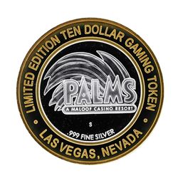 .999 Silver Palms Casino Las Vegas, NV $10 Casino Limited Edition Gaming Token