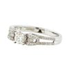 Image 1 : 14KT White Gold 0.59ctw Diamond Ring