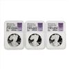 Image 1 : Set of (3) 2005-2007 $1 American Silver Eagle Coins NGC PF69 Ultra Cameo