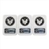 Image 2 : Set of (3) 2005-2007 $1 American Silver Eagle Coins NGC PF69 Ultra Cameo