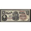 Image 1 : 1880 $5 Legal Tender Woodchopper Note Large Brown Seal Fr. 70