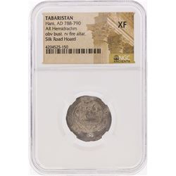 Tabaristan AD 788-790 Hemidrachm Silver Coin NGC Graded VF