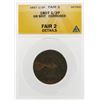 Image 1 : 1807 1/2 Penny Great Britain Corroded Coin ANACS Fair 2 Details