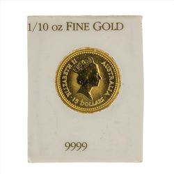 1987 $15 Australian Nugget 1/10 oz Gold Coin