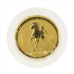 2002 $5 Australia 1/20 oz Lunar Year of the Horse Gold Coin