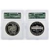 Image 1 : Lot of (2) 1997-P $1 Commemorative Silver Coins ICG PR70DCAM